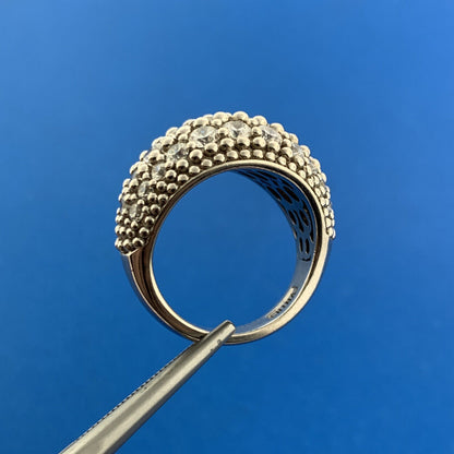 Silpada 925 Sterling Silver Cubic Zirconia CZ Sparkling Statement Dome Ring