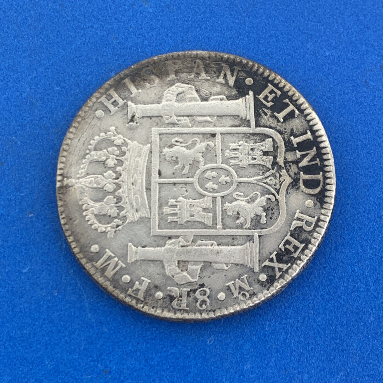 1789 Mo Mexico City 8 Reales F.M. Carolus IV DEI Gratia .903 Chop Marks Coin