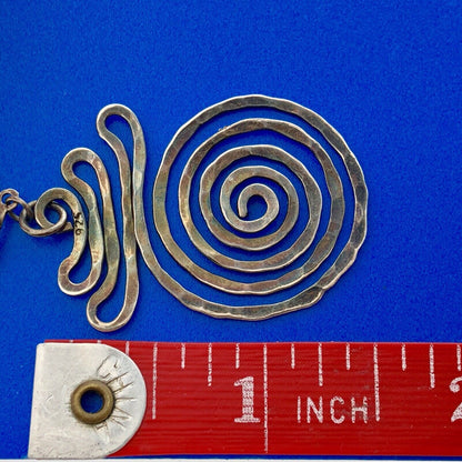 Retro Modernist Sterling Silver 925 Free Form Crop Circle Drop Dangle Earrings