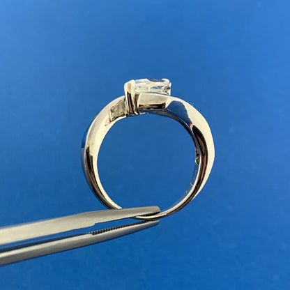 Designer 925 Sterling Silver Cubic Zirconia Opal Doublet Statement Bypass Ring