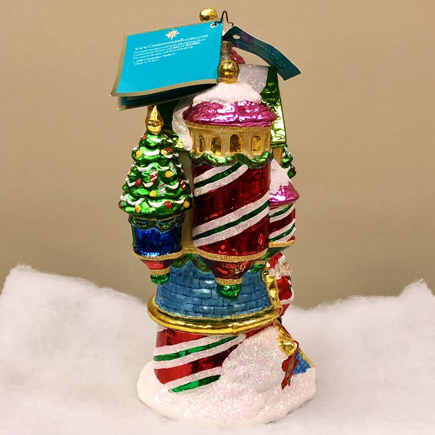 2005 Christopher Radko Hand Blown Glass North Pole Palace Ornament NIB Retired