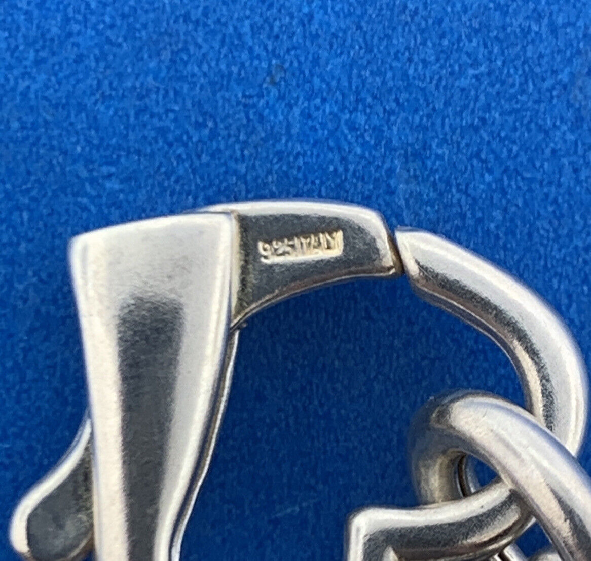 Designer Italian Sterling Silver 925 Oval Link Open Heart 15" Chain Necklace