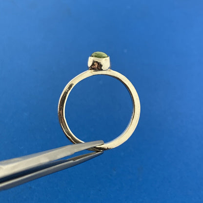 Designer 925 Sterling Silver Peridot Solitaire August Stackable Band Ring