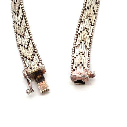 Designer Italy 925 Sterling Silver Florentine Polished Chevron Link Bracelet