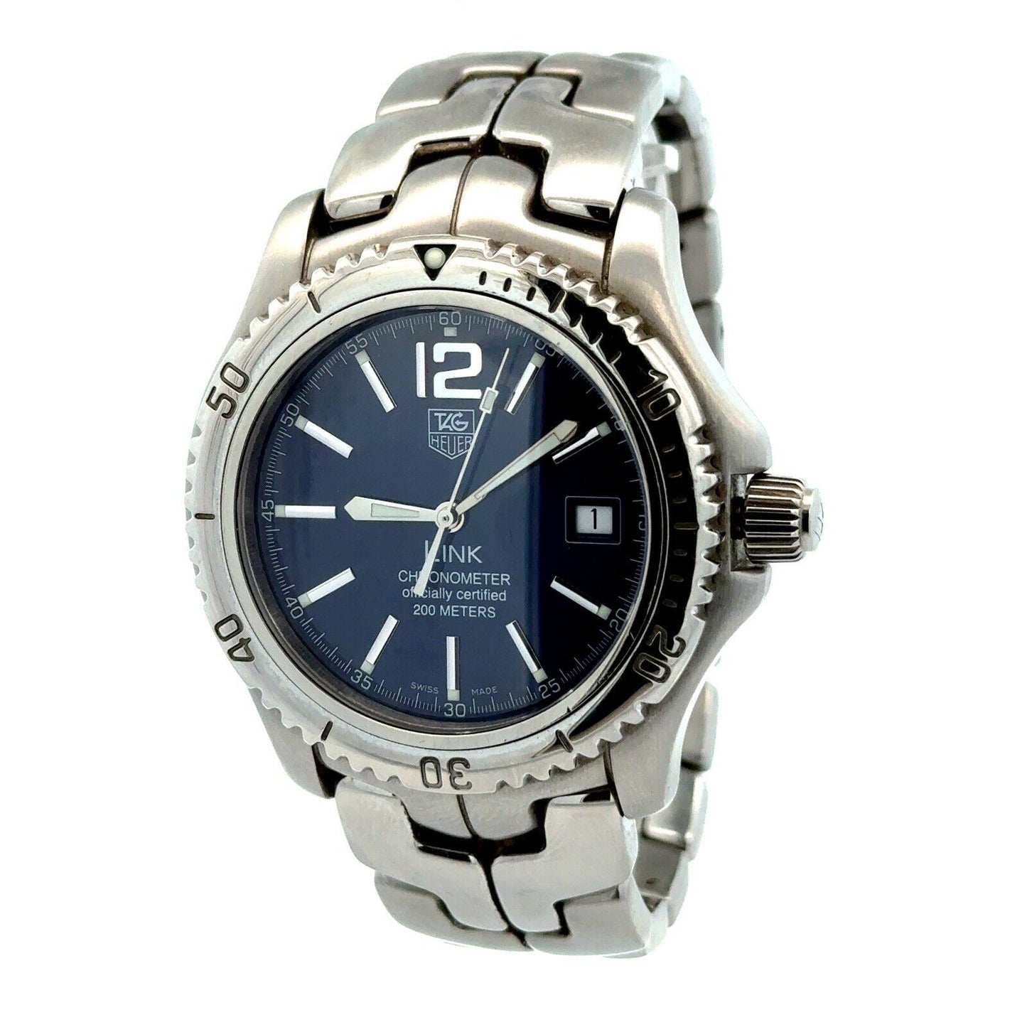 Tag Heuer LINK Chronometer WT5112 Stainless Steel Blue Dial Watch