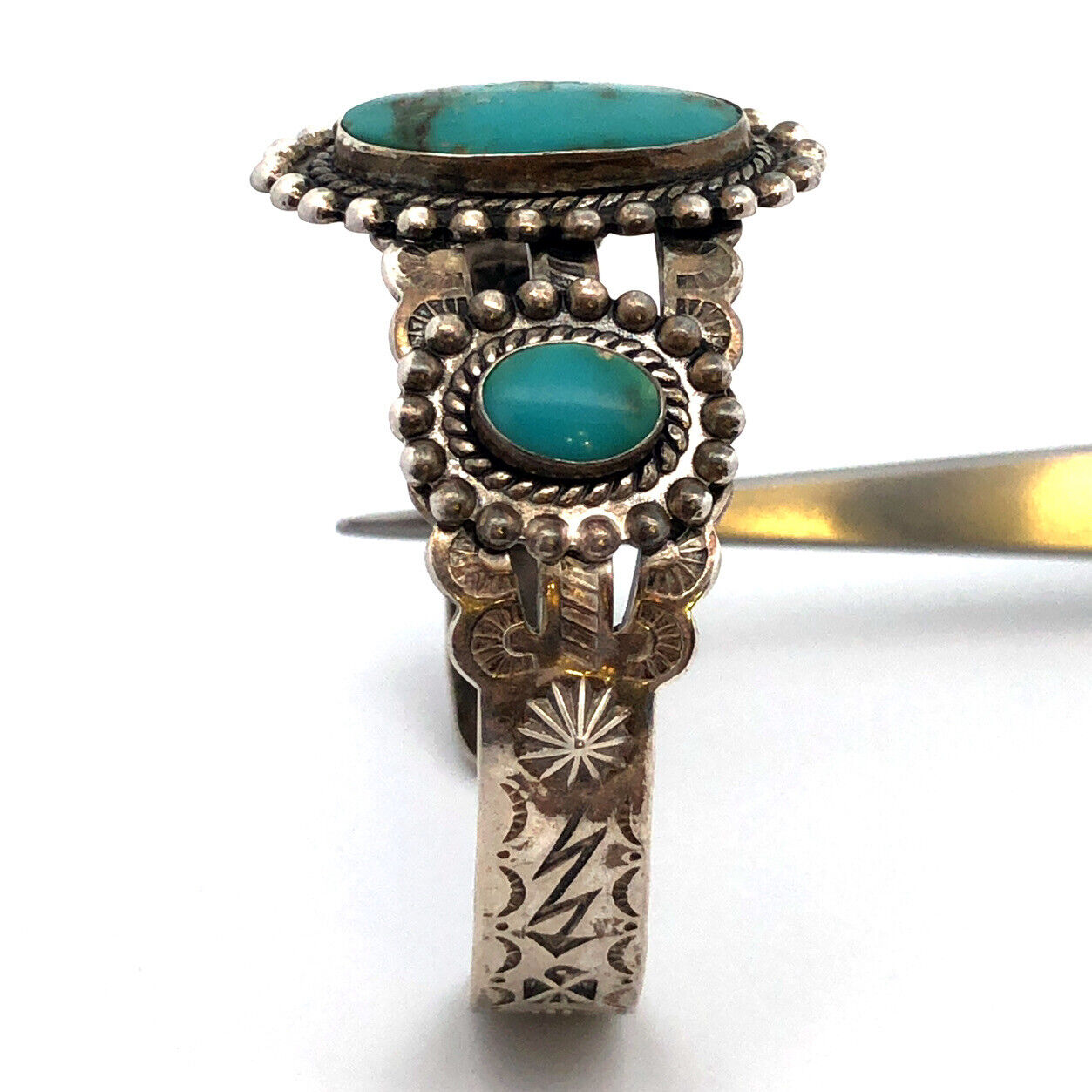 Native American Pacific Jewelry Co. 925 Silver Turquoise Child's Cuff Bracelet