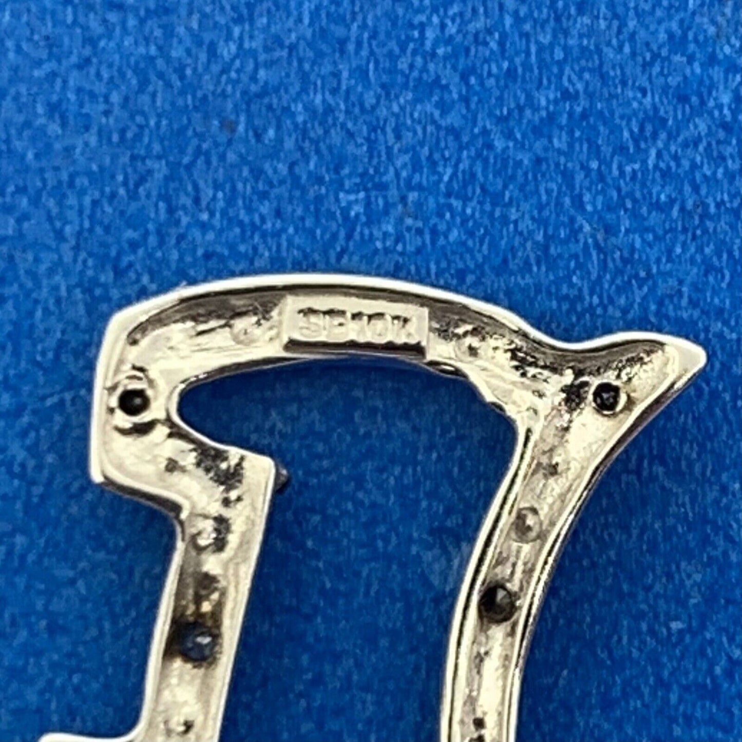 Designer 10K White Gold Black Diamond Scottish Terrier Dog Necklace NEW W/TAG