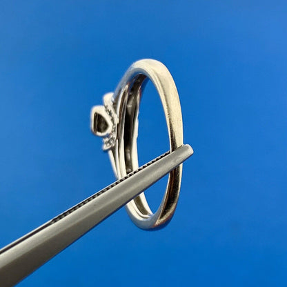 Designer Zales 10k White Gold 1KS Baguette Diamond Wedding Band Set Ring Size 7