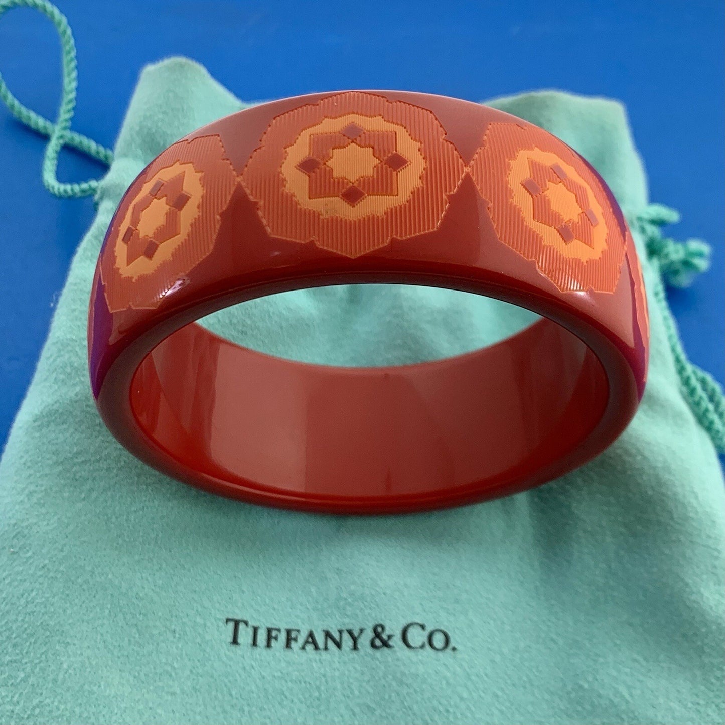 Tiffany & Co. Paloma Picasso Red Lacquer Bangle Bracelet