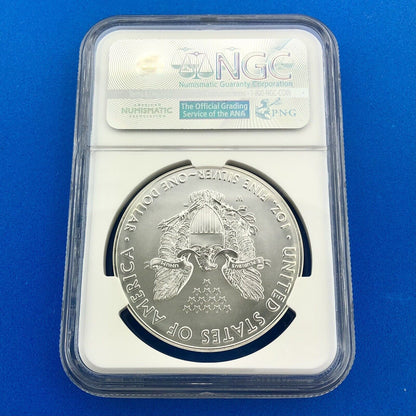 2016 W Burnished Silver Eagle Lettered Edge Early Release 30th Anniv NGC MS70