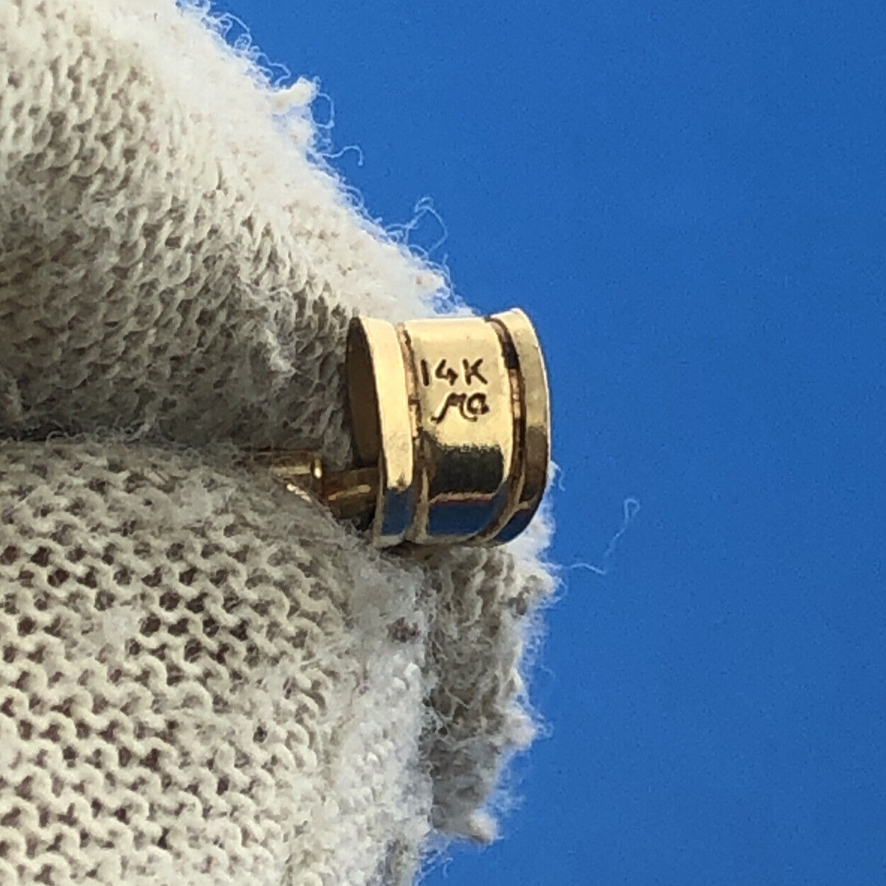 Gorgeous 14k Yellow Gold Openwork Religious Faith Floral Cross Dangle Pendant