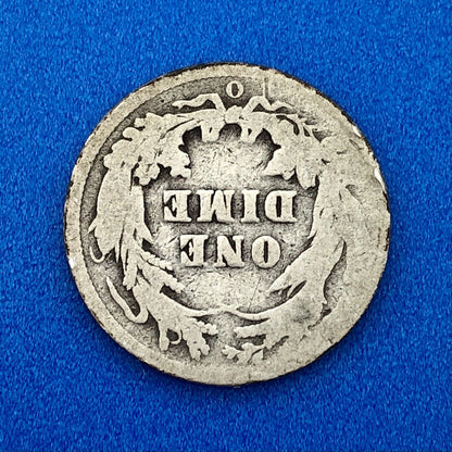 1892 O Barber Silver Dime $.10 Better Rare Scarce Key New Orleans Mint Coin