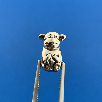 Retired Chamilia 925 Sterling Silver Sitting Monkey Bracelet Slide Charm