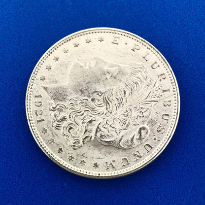 1921 P Morgan Silver Dollar $1 Last Year Issue Philadelphia Mint Coin White BU