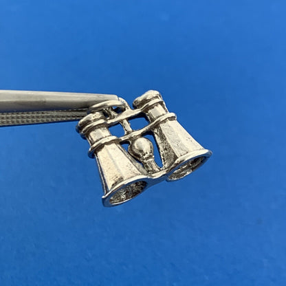 Sterling Silver 925 Binoculars Bird Star Watching Hobby Bracelet Pendant Charm