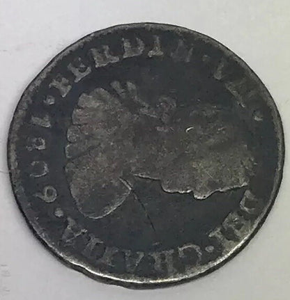 1809 Mexico Silver 1/2 Real Mexico City Ferdinand VII Pirate Treasure Coin