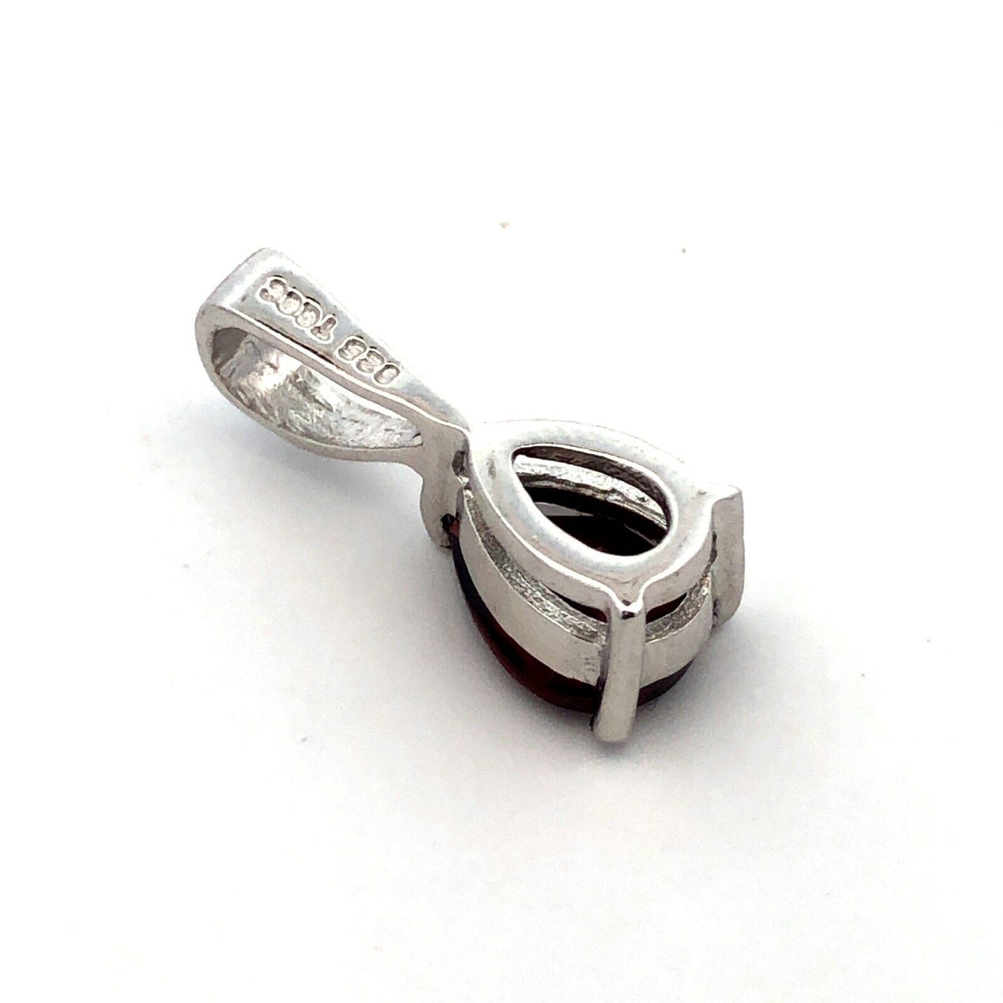 Designer TGGC 925 Sterling Silver Pear Cut Garnet January Anniversary Pendant