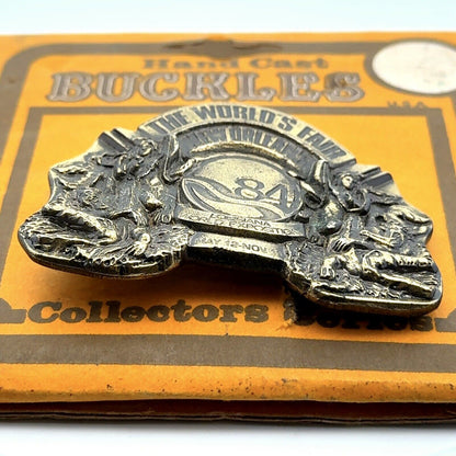 1984 World's Fair New Orleans Louisiana Limited Edition Brass Belt Buckle