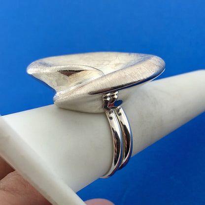 Karizia KA1772 Sterling Silver 925 Contemporary Floral Statement Cocktail Ring