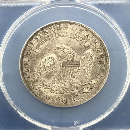 1826 Capped Bust Silver Half Dollar 50c Lettered Edge ANACS EF45 O-110 Coin