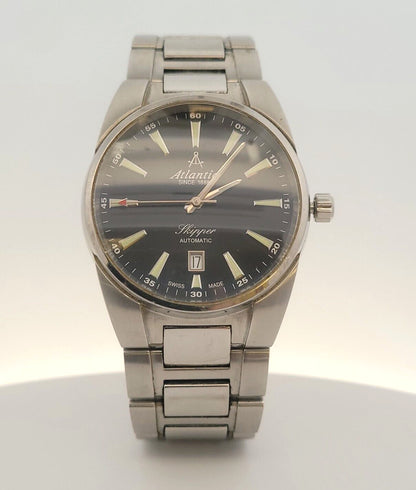 Atlantic Skipper Automatic Stainless Steel 42mm Black Dial Men's Watch 83765