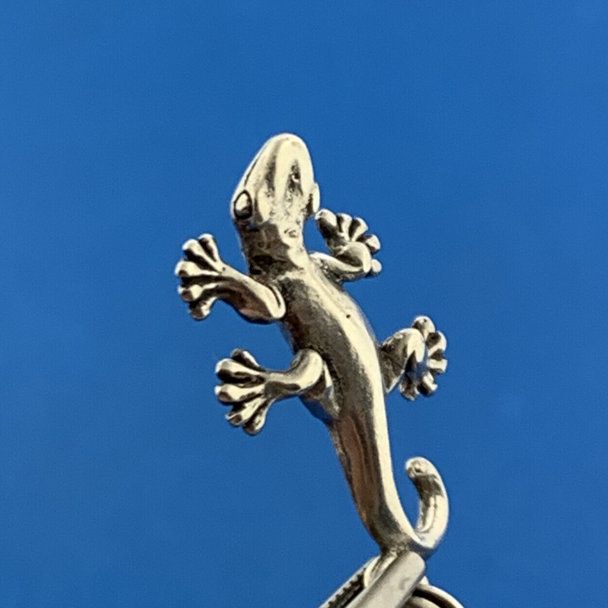 Designer Sterling Silver Lizard Chameleon Gila Monster Bracelet Pendant Charm