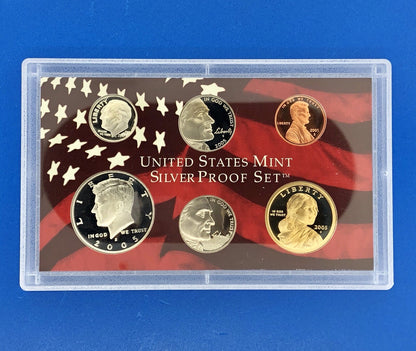 2005 S United States Mint Silver Proof Eleven 11 Coin Set OMP/COA