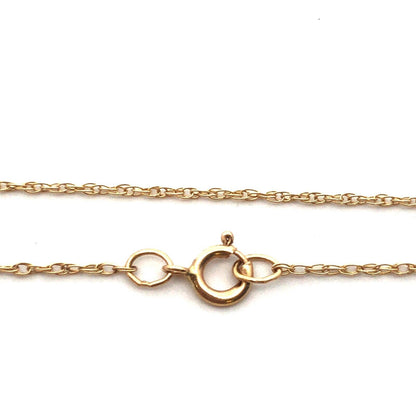 Vintage 14K Yellow Gold Sapphire Cluster Diamond Accented Heart Necklace