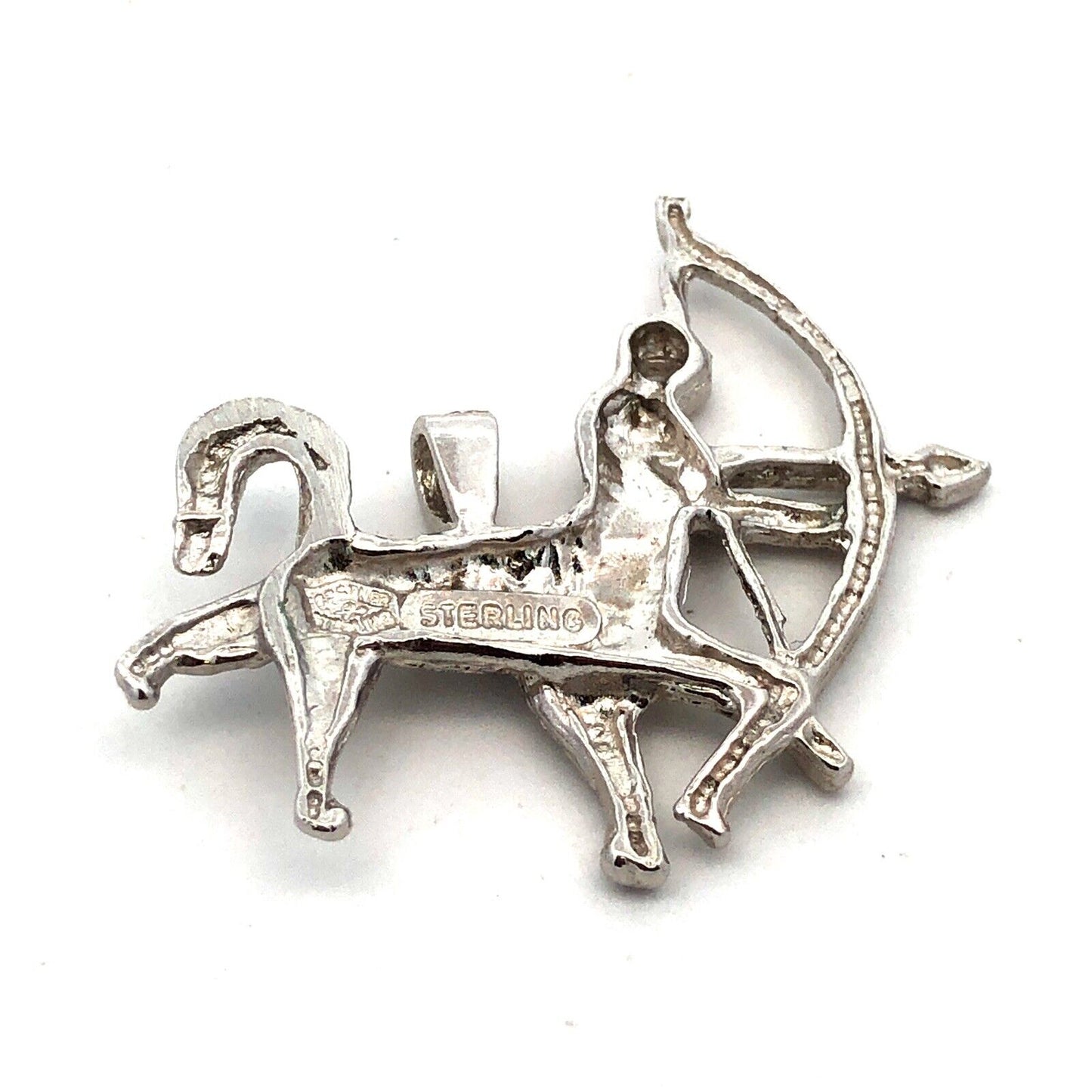 Designer Forstner 925 Sterling Silver Sagittarius The Hunter Statement Pendant