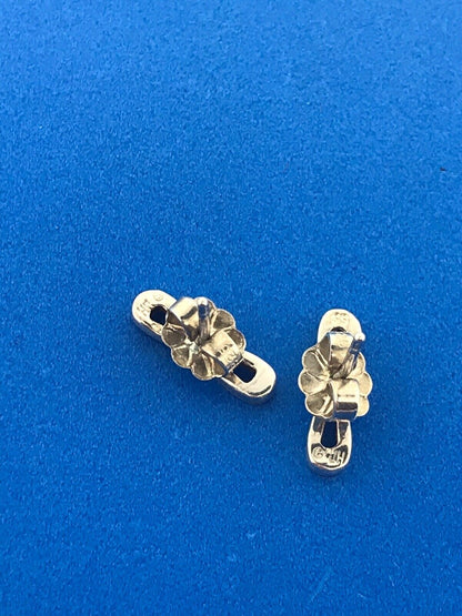 Designer 925 Sterling Silver Infinity Ribbon Figure Eight Stud Earrings