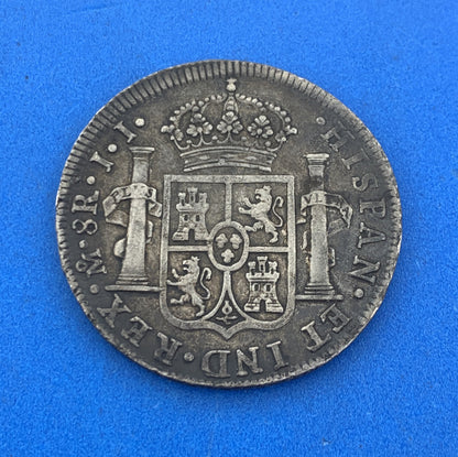 1814 Mo Mexico City 8 Reales I.I. Better Key Date .903 Silver Mexico Coin