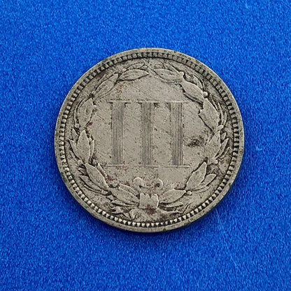 1873 P Nickel Three Cent Piece 3c Better Key Philadelphia Coin Very Good VG