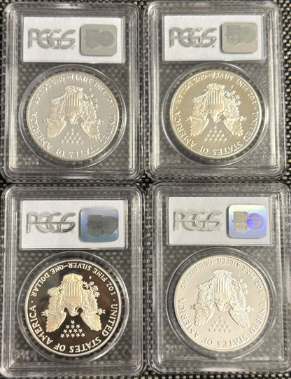 1986-2005 $1 American Silver Eagle 1 oz PF PR69 DCAM UCAM PCGS 20 Coin Set