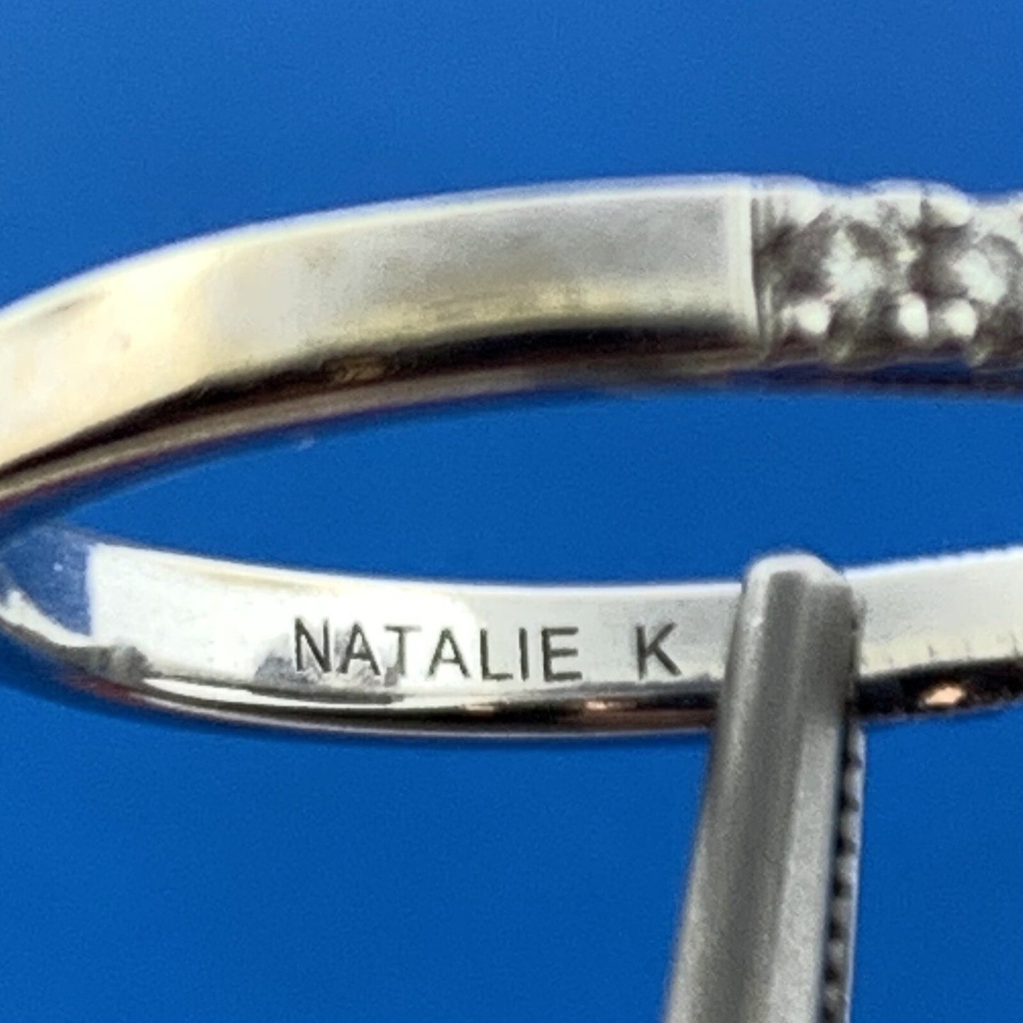 Jared Designer Natalie K 14k White Gold Round GIA Diamond Engagement Ring Size 7