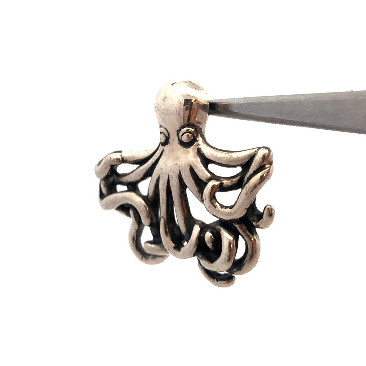 Designer Kabana 925 Sterling Silver Octopus Ocean Beach Sea Life Animal Pendant