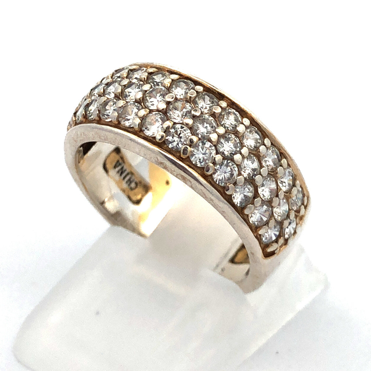 Sterling Silver Cubic Zirconia CZ Anniversary Eternity Wedding Band 925