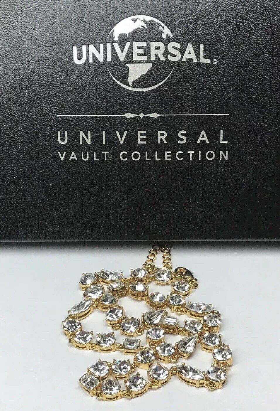 HSN Universal Studios Vault Collection Gold Tone Rhinestone Statement Necklace