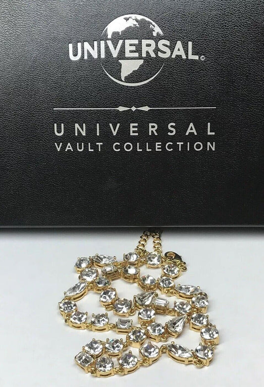 HSN Universal Studios Vault Collection Gold Tone Rhinestone Statement Necklace