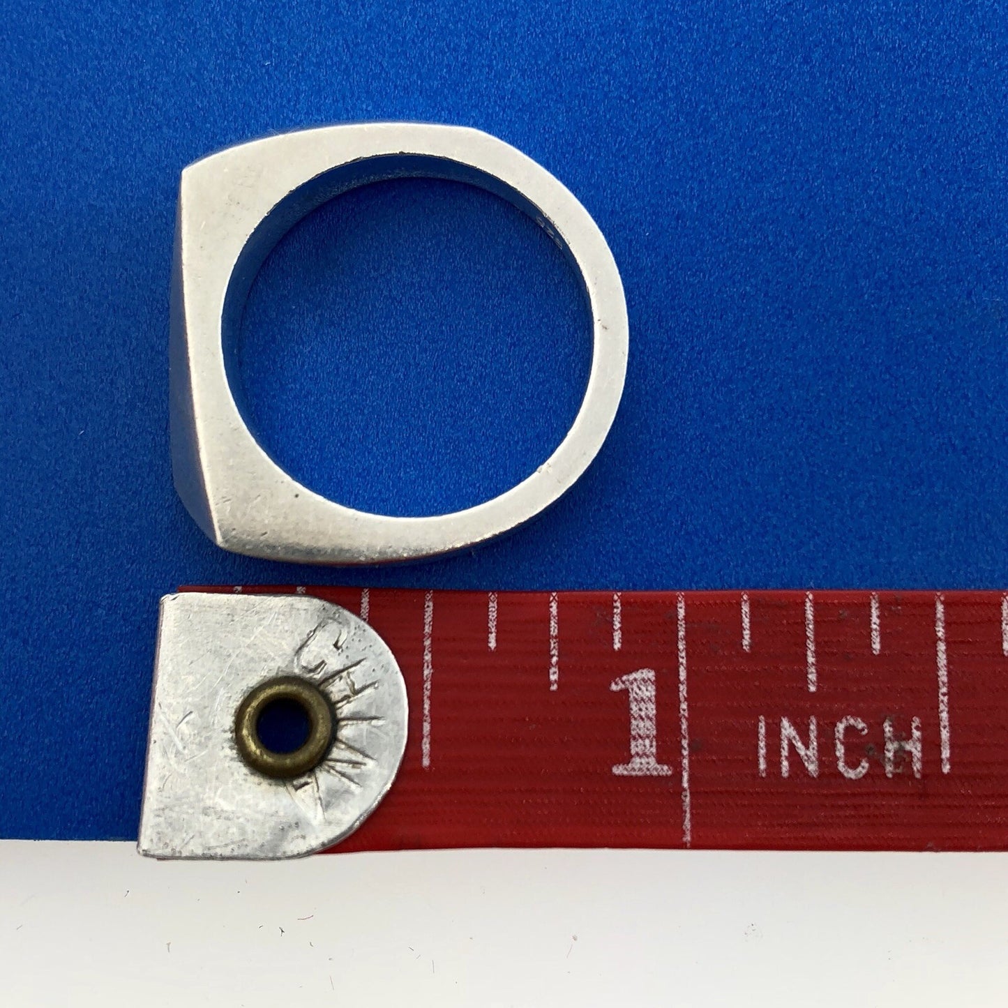 Authentic Modern Sterling Silver Fossil Ring - Size 7.75