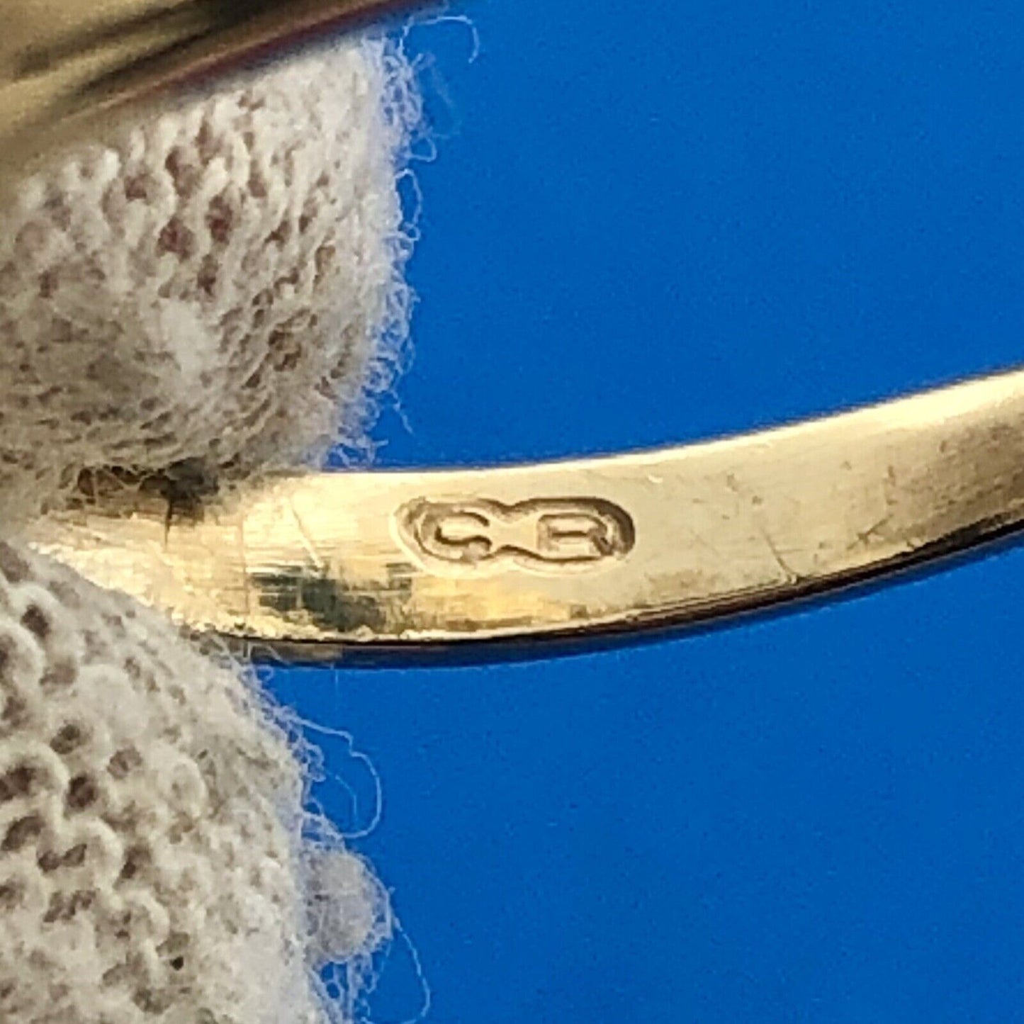 Unusual 10K Yellow Gold Diamond Spiral Fan Staircase Statement Cocktail Ring