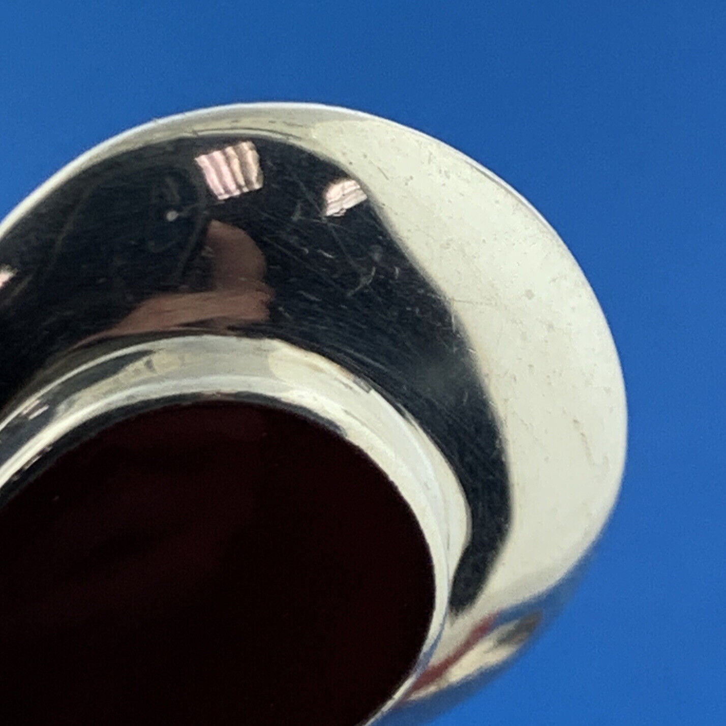 Native American Hallmarked Sterling Silver Red Carnelian Pear Statement Earrings