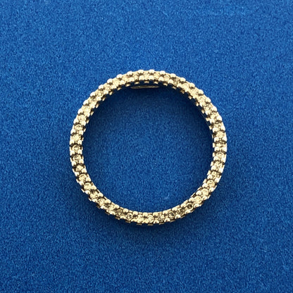 Gorgeous 10k White Gold Round Cut Diamond Infinity Circle Band Ring Pendant