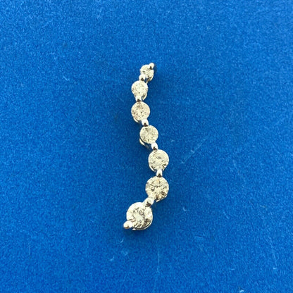 Designer 14K Yellow Gold Diamond Infinity Eternity Anniversary Bridal Pendant