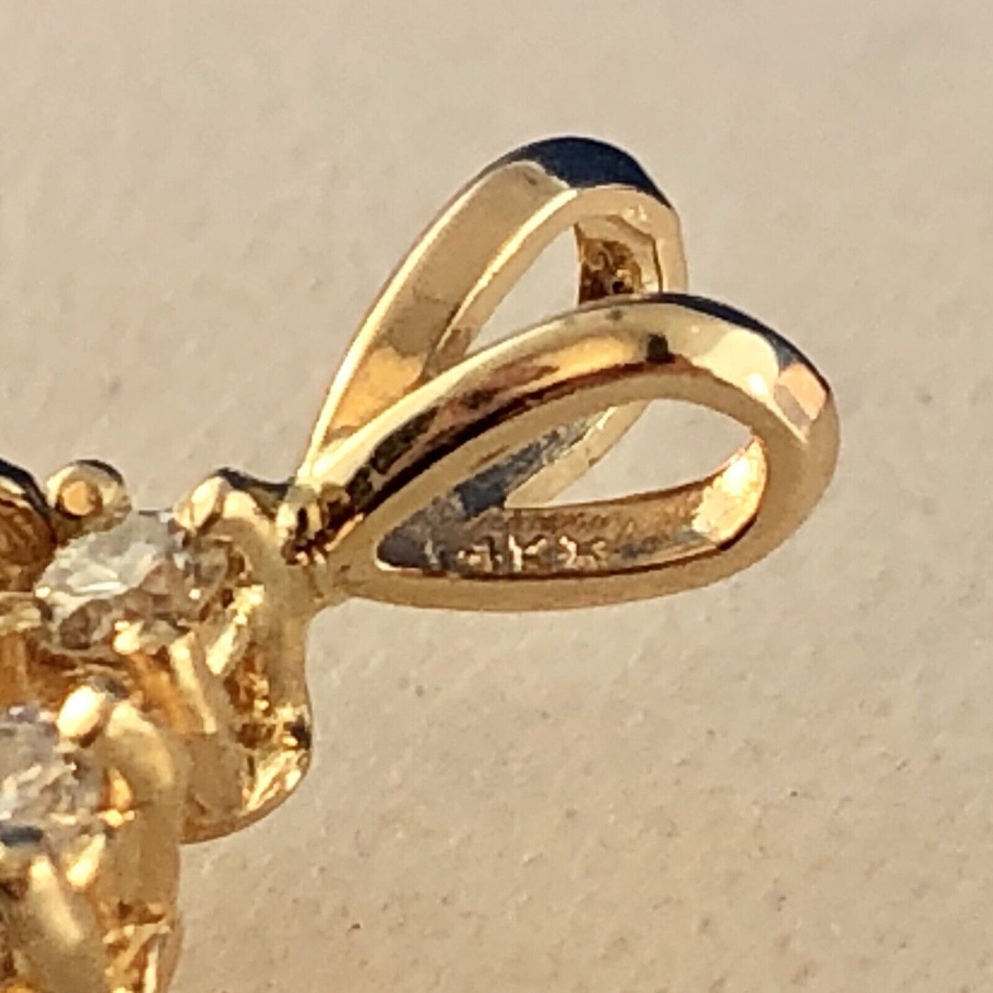 14K Yellow Gold London Blue Topaz Diamond Drop December Anniversary Pendant