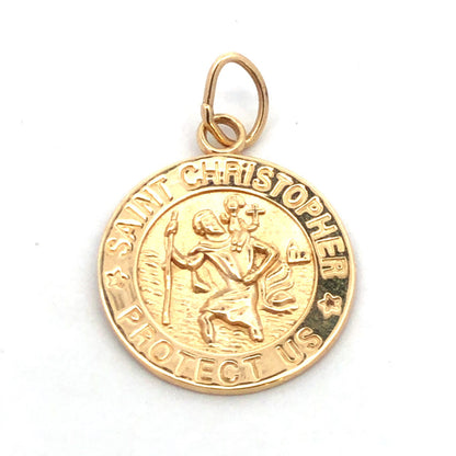 Michael Anthony 14K Yellow Gold Saint Christopher Travelers Medal Charm Pendant