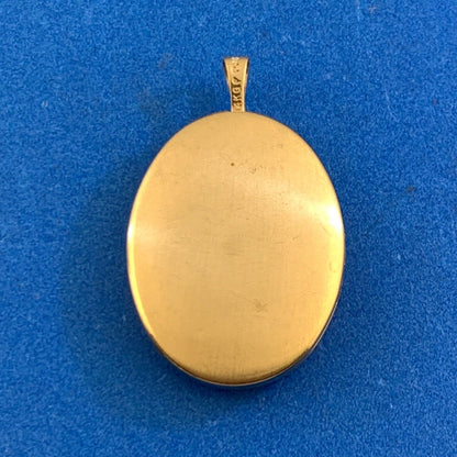 Designer 14K Gold Filled Engravable Oval Locket Pendant