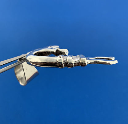 Vintage Native American Sterling Silver Kokopelli Statement Fertility Pendant