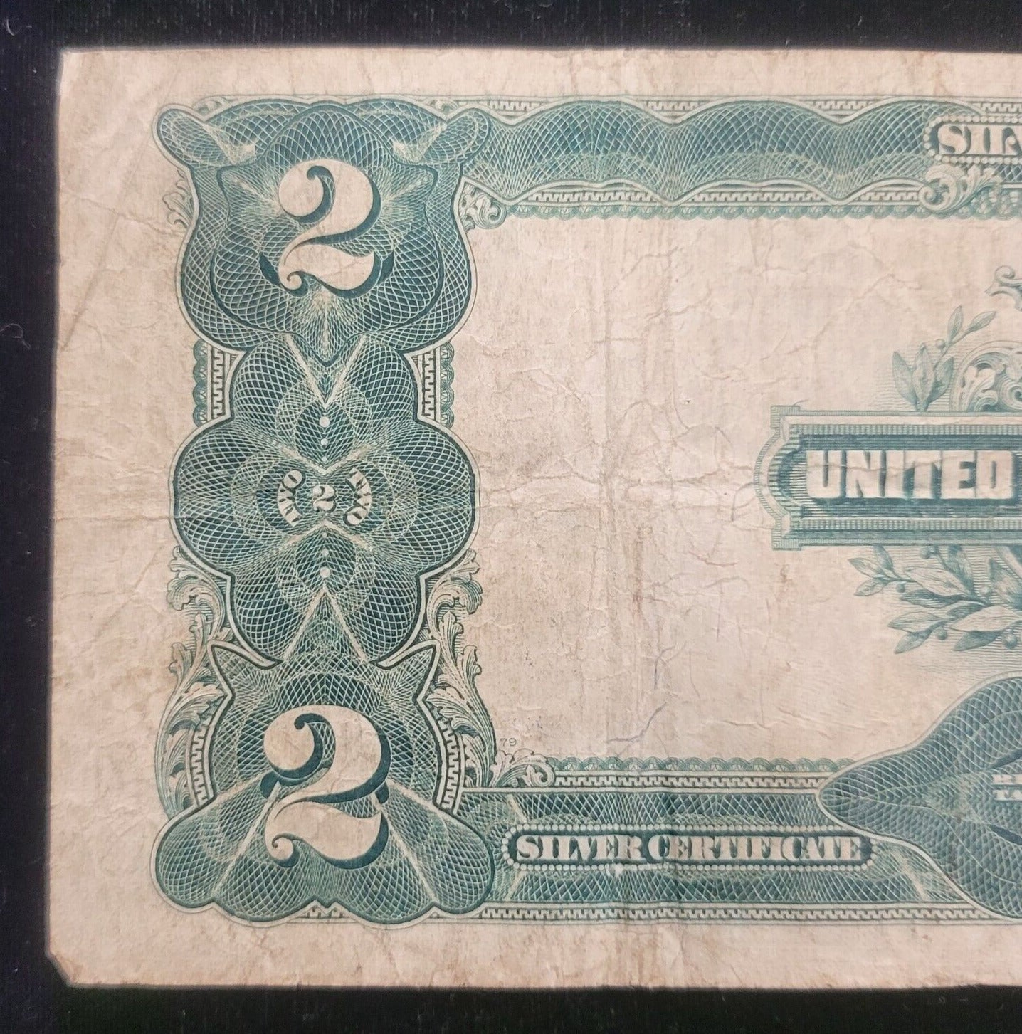 1899 $2 Blue Seal "Mini-Porthole" Speelman/White Silver Certificate Bank Note