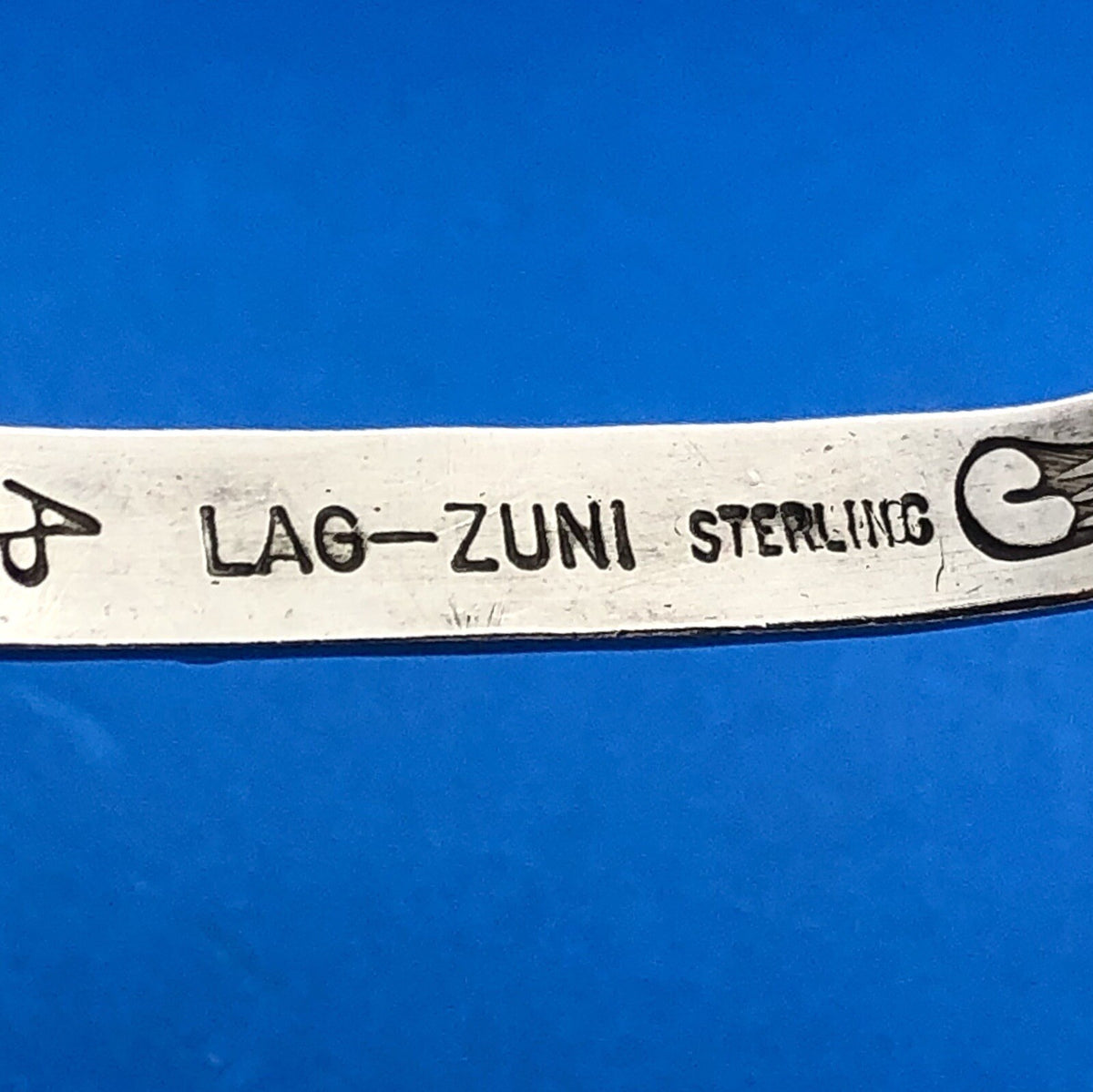 LAG-ZUNI JP Artisan Sterling Turquoise Coral Petite Storyteller Cuff Bracelet