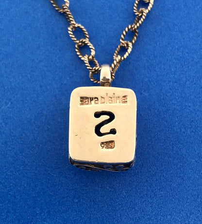 Sara Blaine Sterling Silver 925 Signature Lace Green Amethyst Designer Necklace